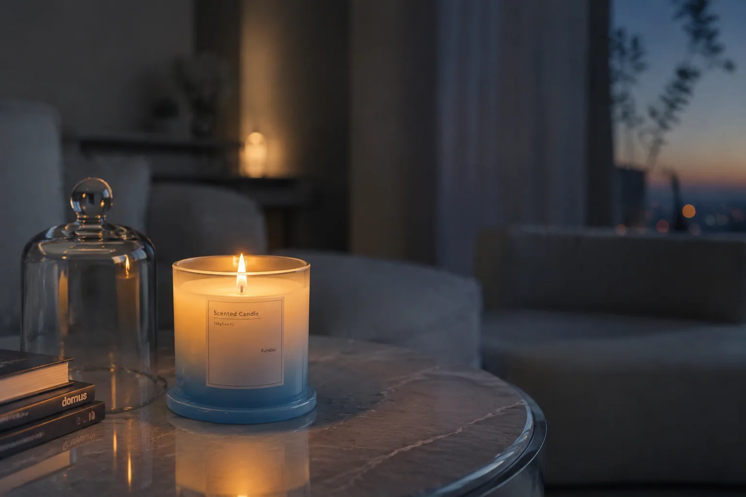 Funday scented candle in a home fragrance setting